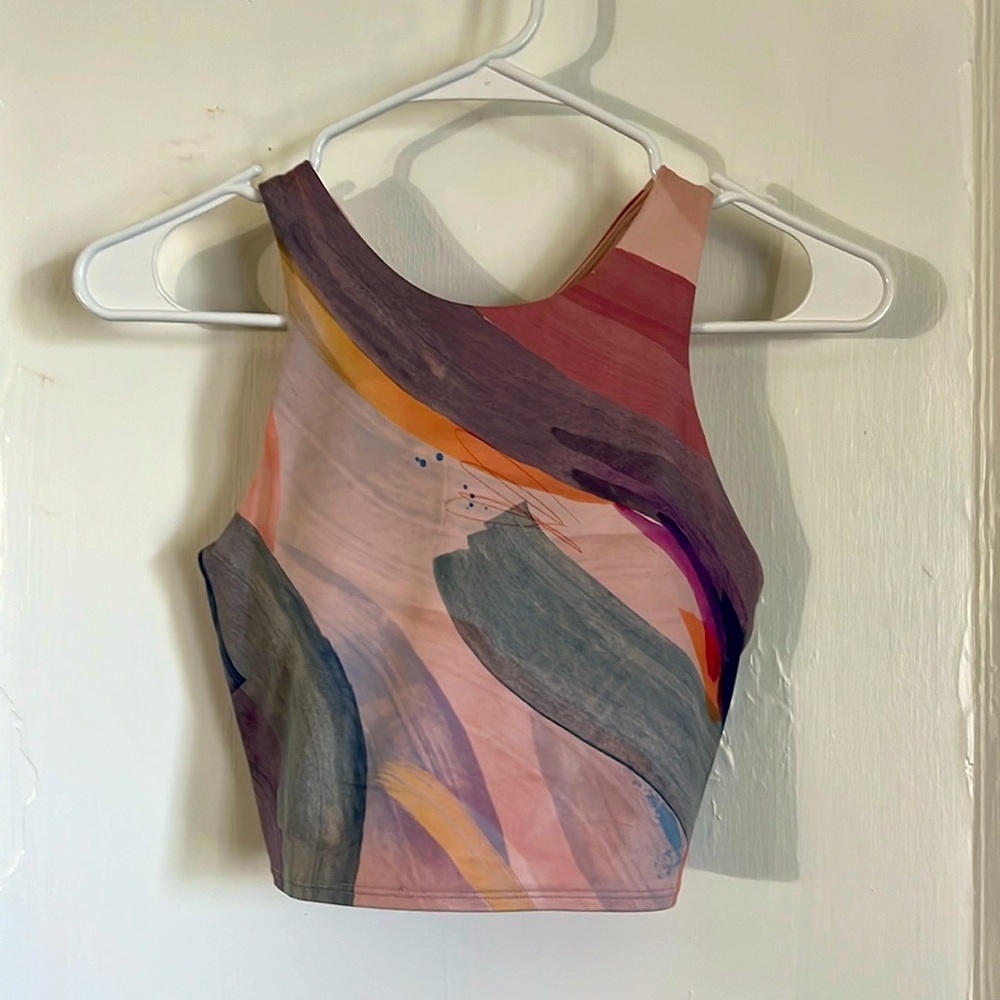 Watercolor Athleta sports bra